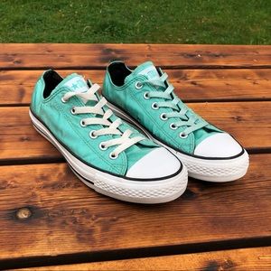 LIKE NEW Shiny Teal CONVERSE!